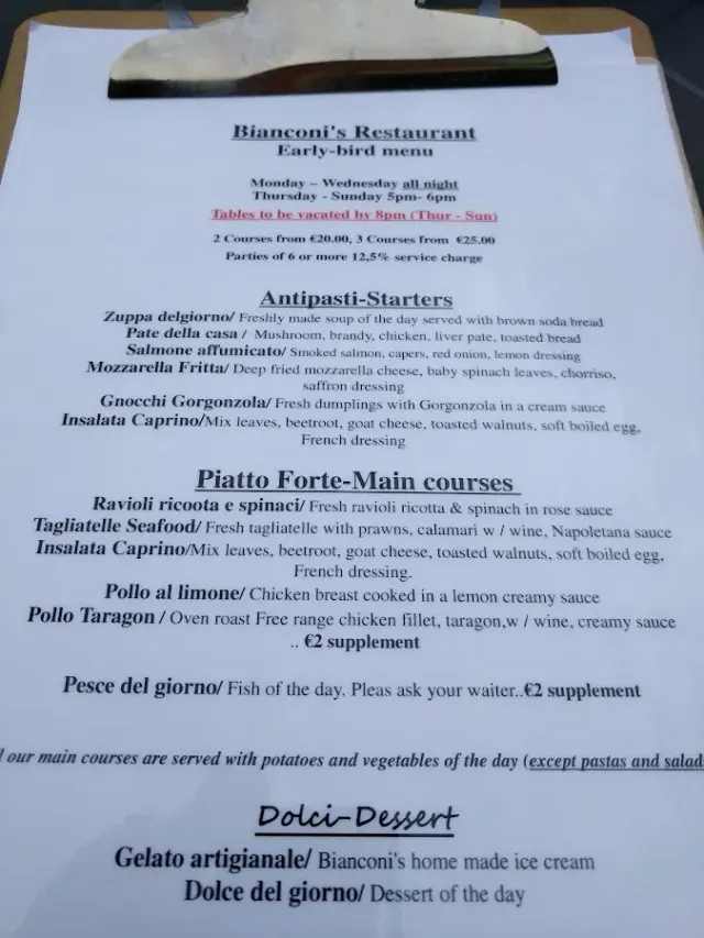 BookNoFees: Restauracja – Bianconi's – Dublin – Bianconi's, zdjęcie 2