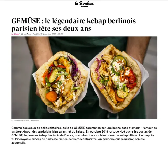 BookNoFees: Bar z przekąskami – Gemüse – Berliner Kebap – Paris – Warzywa – berliński kebab, zdjęcie 3